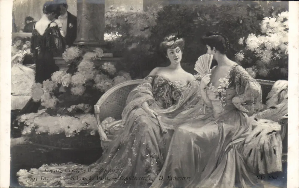 Salons von Paris — Vertraulichkeiten — von D. Etcheverry, ND Phot., n°793 - Vorderseite