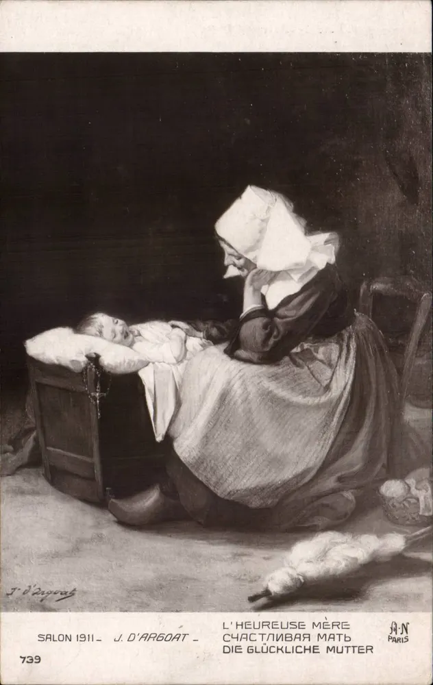 Die glückliche Mutter — Salon 1911 — J. D'Argoat — n°739 — A.N. Paris - Vorderseite