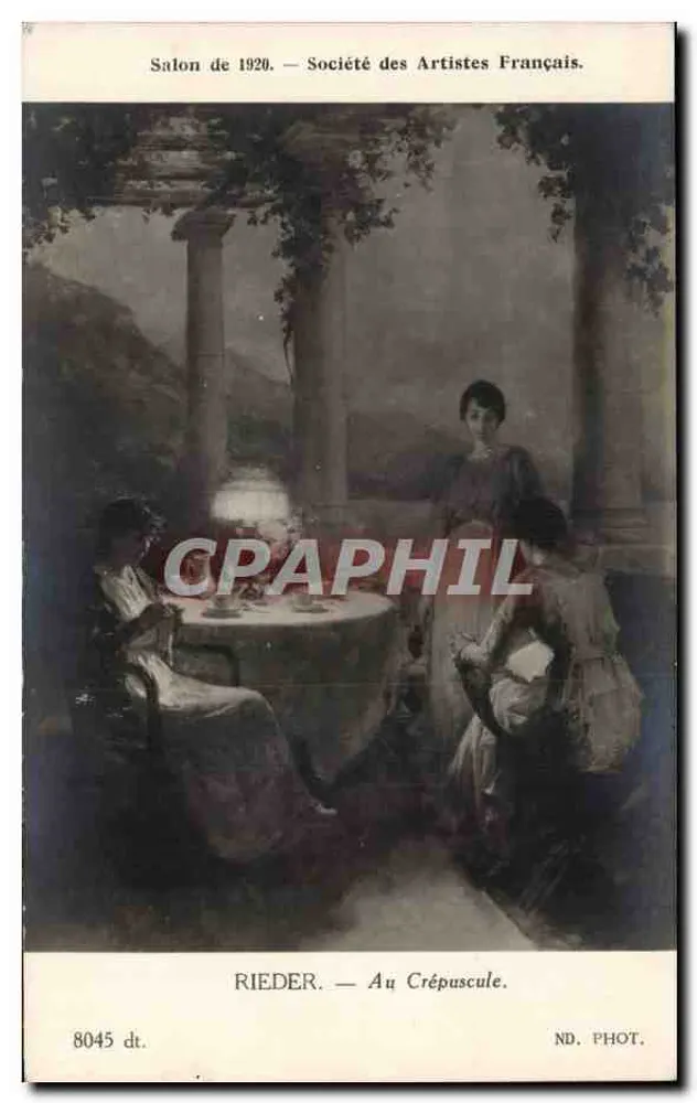 Am Abendrot — Salon von 1920 — Gesellschaft der französischen Künstler — Rieder - Vorderseite