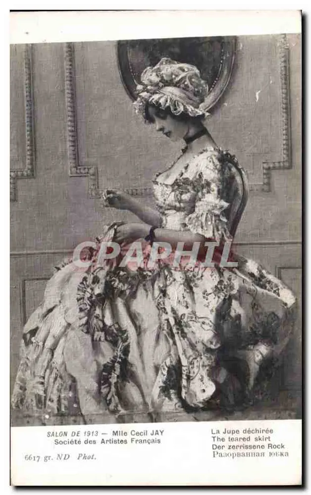 Miss Cecil JAY — Das zerrissene Kleid — Gesellschaft der französischen Künstler, Salon von 1913 - Vorderseite