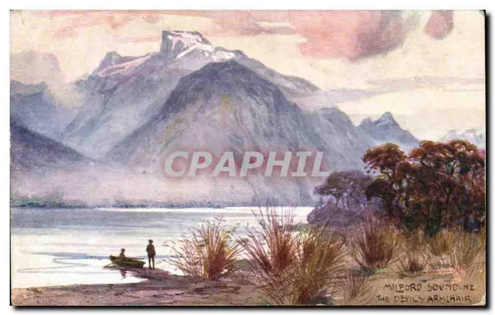 Mileford Sound, NZ — Der Teufelsstuhl — Tuck's Post Card - Vorderseite