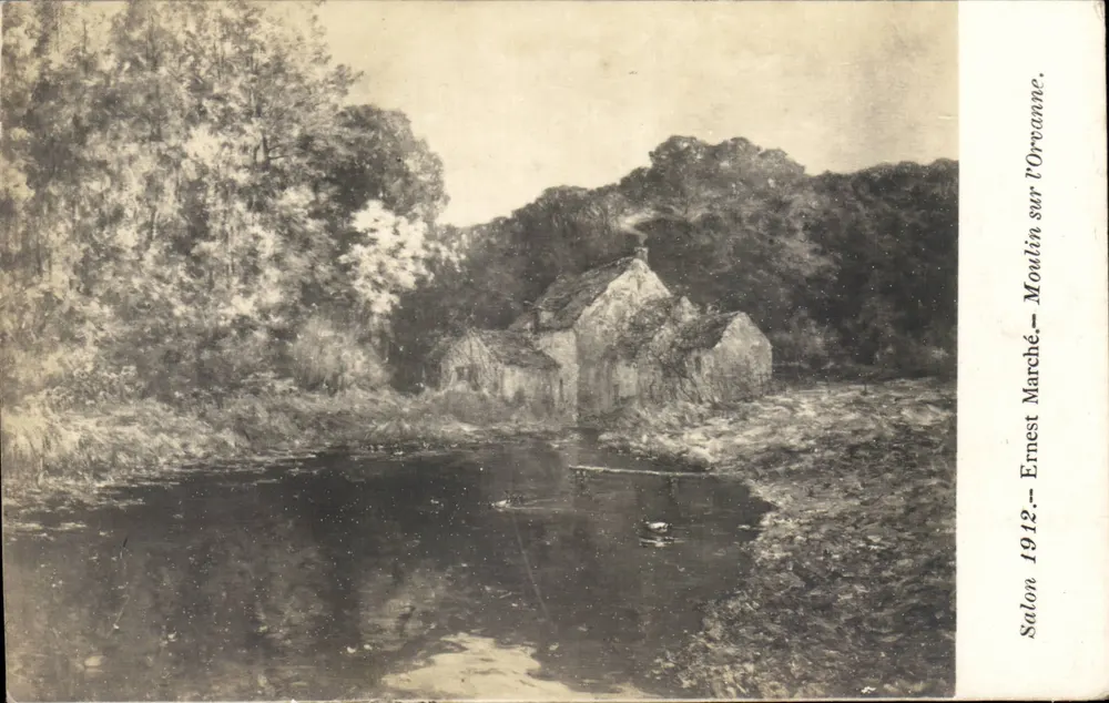 Wassermühle in Porceanne — Salon 1912 — Ernest Marché - Vorderseite