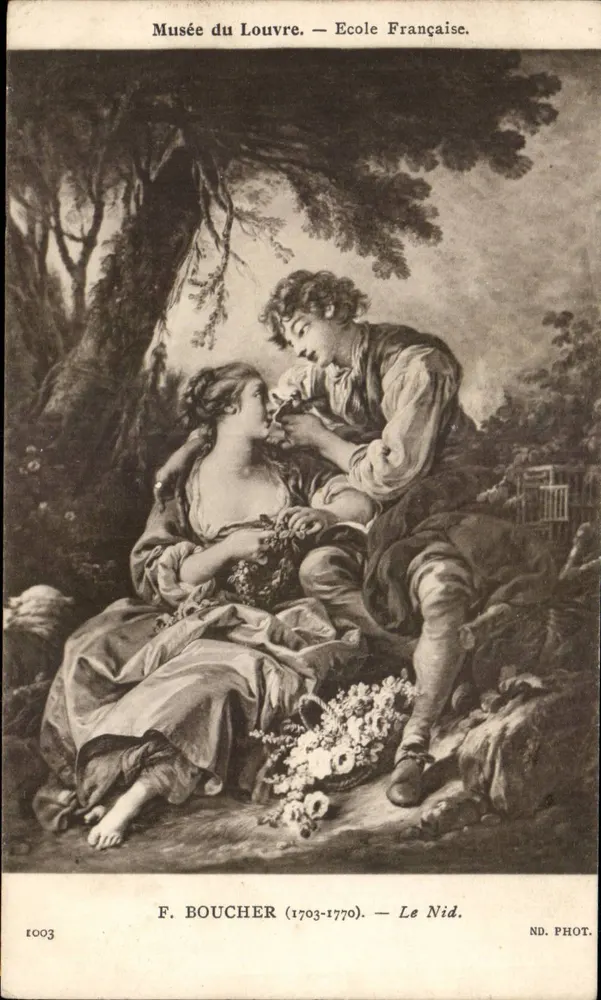 Louvre-Museum — Französische Schule — F. Boucher (1703-1770) — Das Nest — Nr. 1003 - Vorderseite