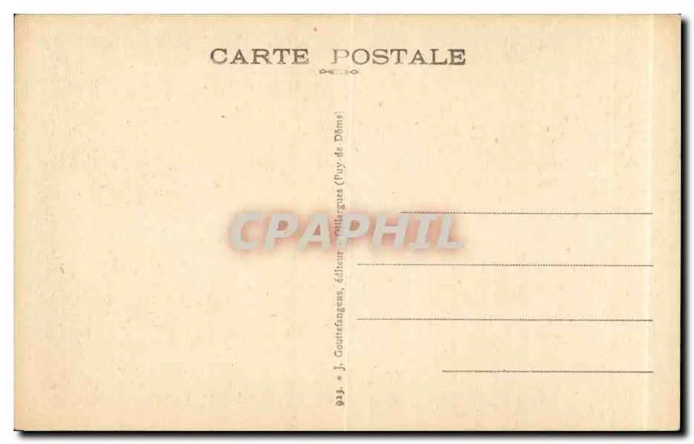 Le Mont-Dore — Cascata de Queureuillh — J. Gouttefanges, editor (Puy-de-Dôme) - Verso