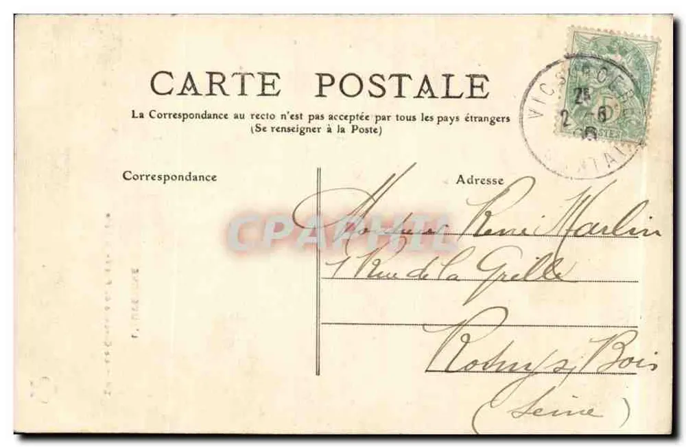 A Auvergne — A Cascata do Pas de la Cère — editor L'Auvergne, n° 28 - Verso