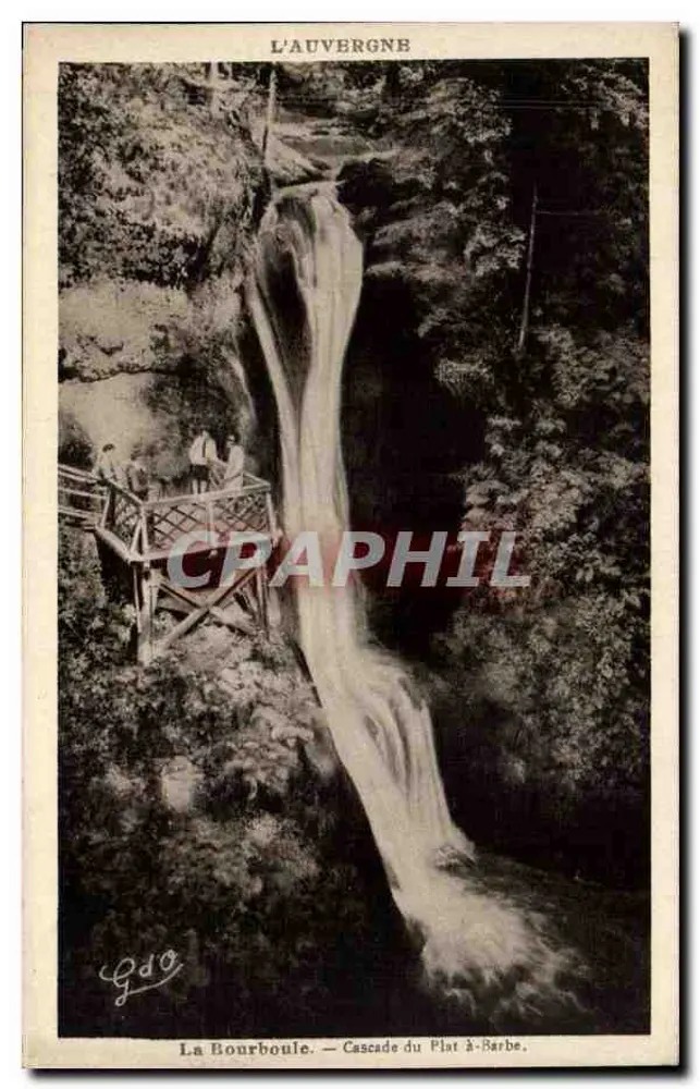 La Bourboule — Cachoeira do Plat-à-Barbe — Gdo, editor J. Gouttefanges - Frente