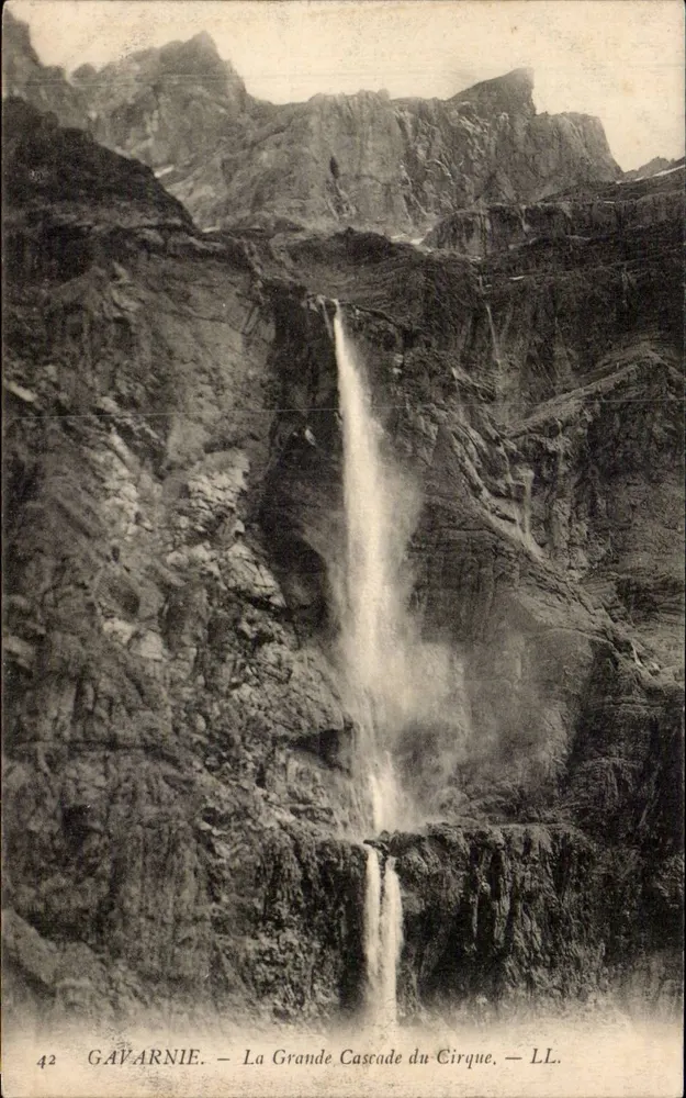 Gavarnie — A Grande Cachoeira do Cirque — LL, n°42 - Frente