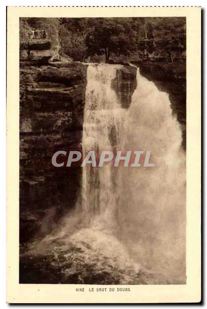 O Salto do Doubs — cachoeira — série 4142, editor não visível - Frente