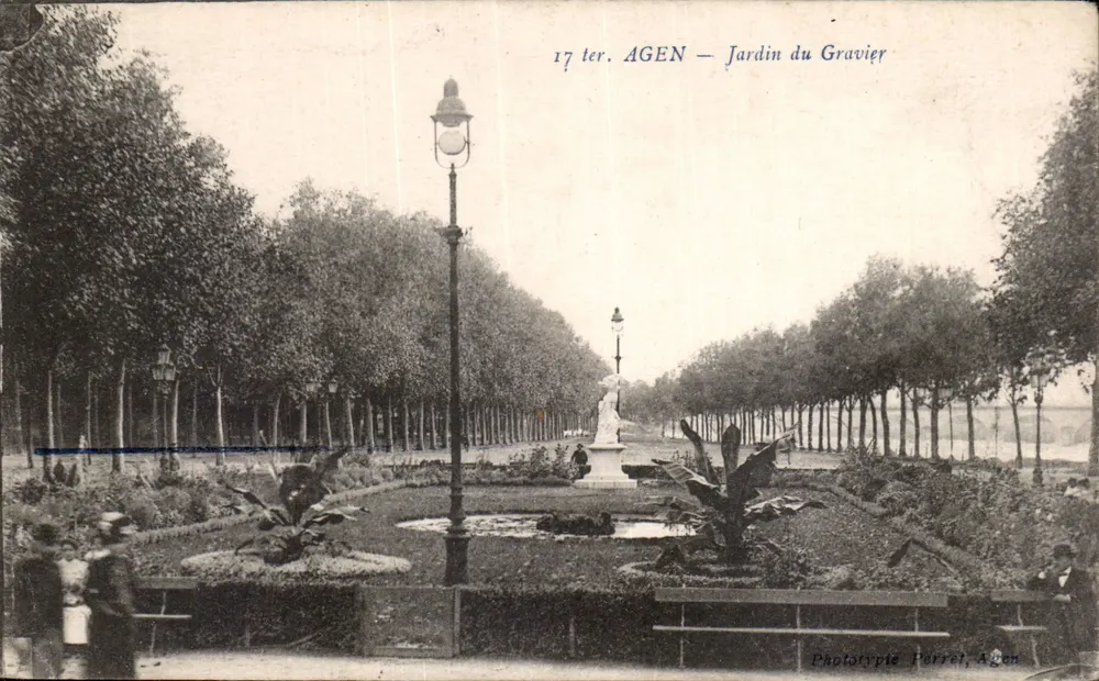 AGEN — Tuin van Gravier — Fototypie Perret, Agen - Voorkant
