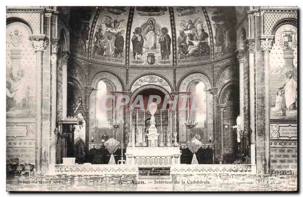 Agen — Interior da Catedral — Impressora Francesa - Frente