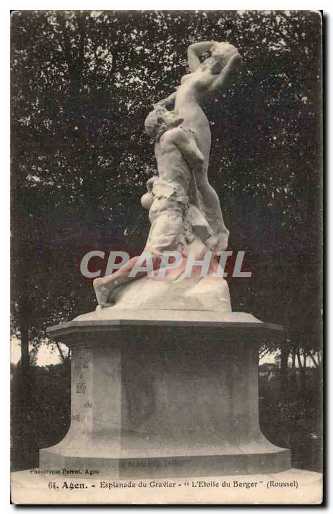 Agen - Esplanade du Gravier - "L'Étoile du Berger" (Roussel) - Vorderseite