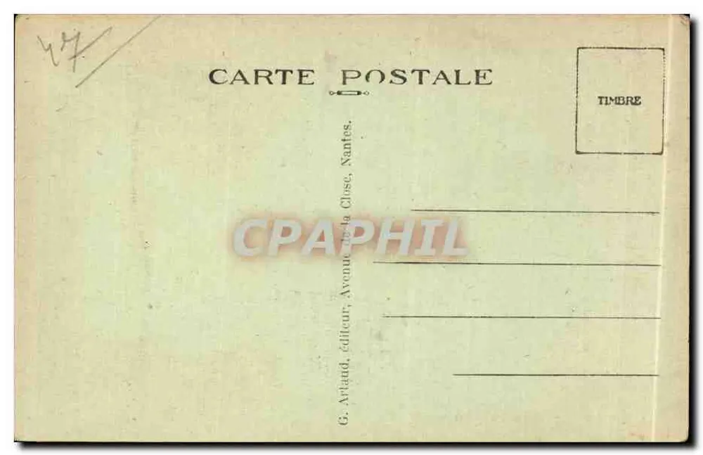 AGEN — Esplanada do Gravier — G. Artaud, Nantes - Verso