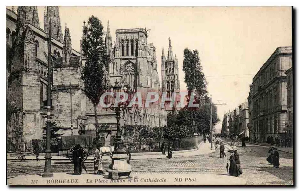 Bordeaux — Roman-Platz und die Kathedrale — ND Fotografie - Vorderseite