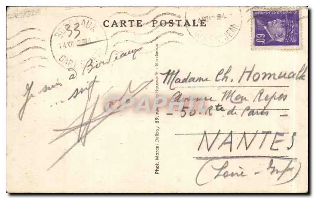 Bordeaux — A Grande Campanha — Fot. Marcel Delbey - Verso