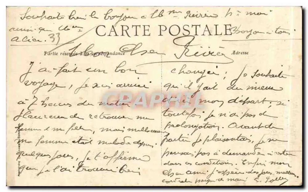 Bordeaux — Praça da Comédia — C. B. - Verso