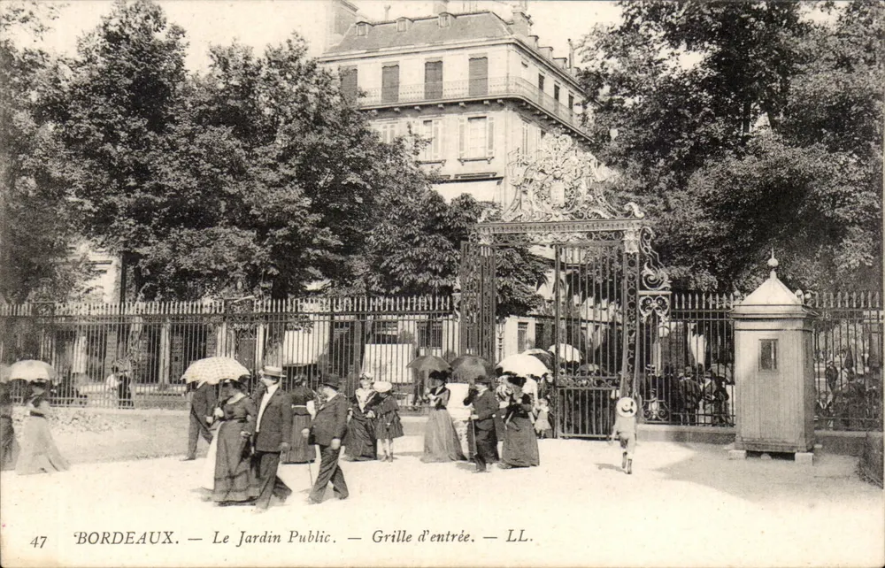 Bordeaux — O Jardim Público — Grade de entrada — LL. - Frente