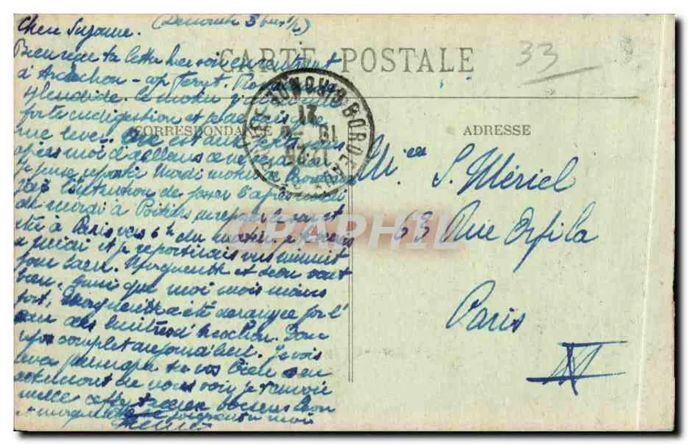 Bordeaux — Passarela dos Caminhos de Ferro e dos Pedestres - Verso