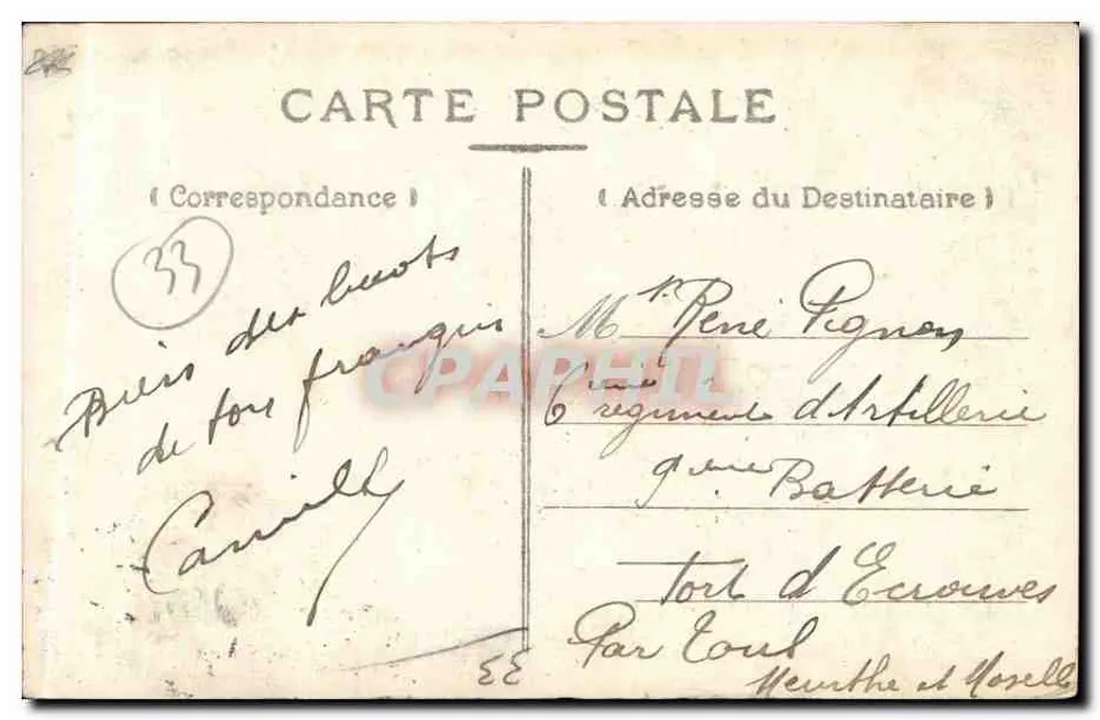 Bordeaux — A Porta do Palácio — M. E. editor, Bordeaux - Verso