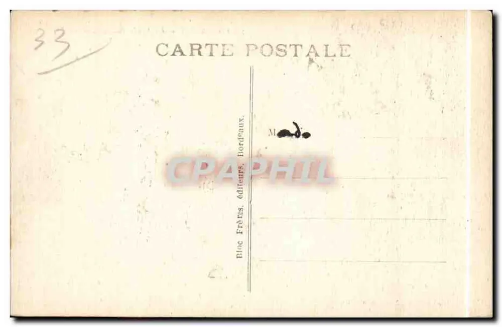 Bordeaux — De Poort van Bourgogne — Bloc Frères, uitgever Bordeaux - Achterkant