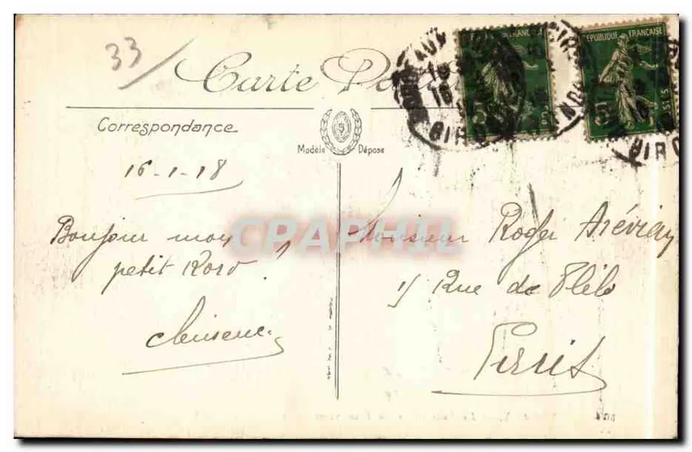Bordeaux — Die Hafenansicht von der Tour Saint-Michel — LL. — n°64 - Rückseite