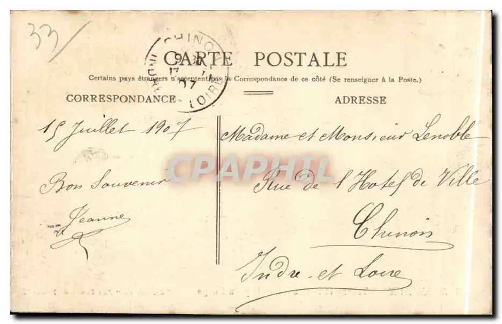 Tourny e o Cours du Chapeau Rouge — Paris — editor S. BONDELLA, n° 37 - Verso