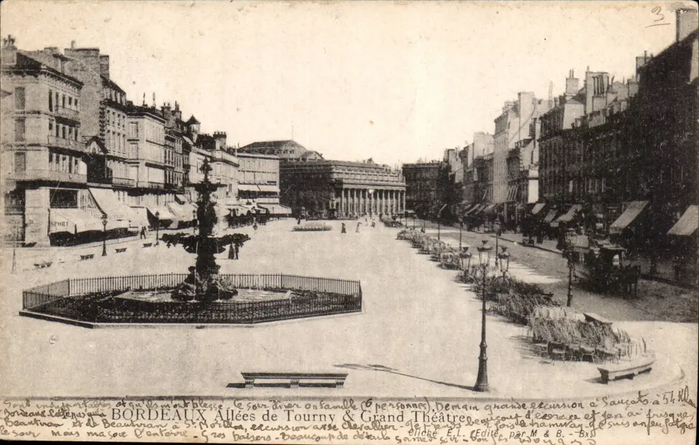 Bordeaux - Allées de Tourny & Grand Théâtre — Editora E.I. Cédile, n°33 - Frente