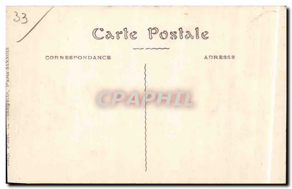 Bordeaux — A Prefeitura — Editor C. Sinnois, n°5 - Verso