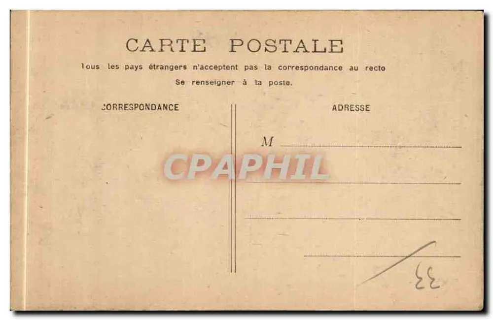 Bordeaux - A Prefeitura - Cours du Chapeau Rouge - Verso