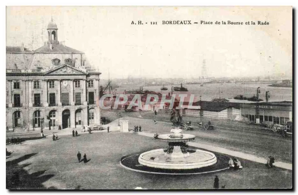 Bordeaux — Place de la Bourse e a Baía — A.H. 121 - Frente