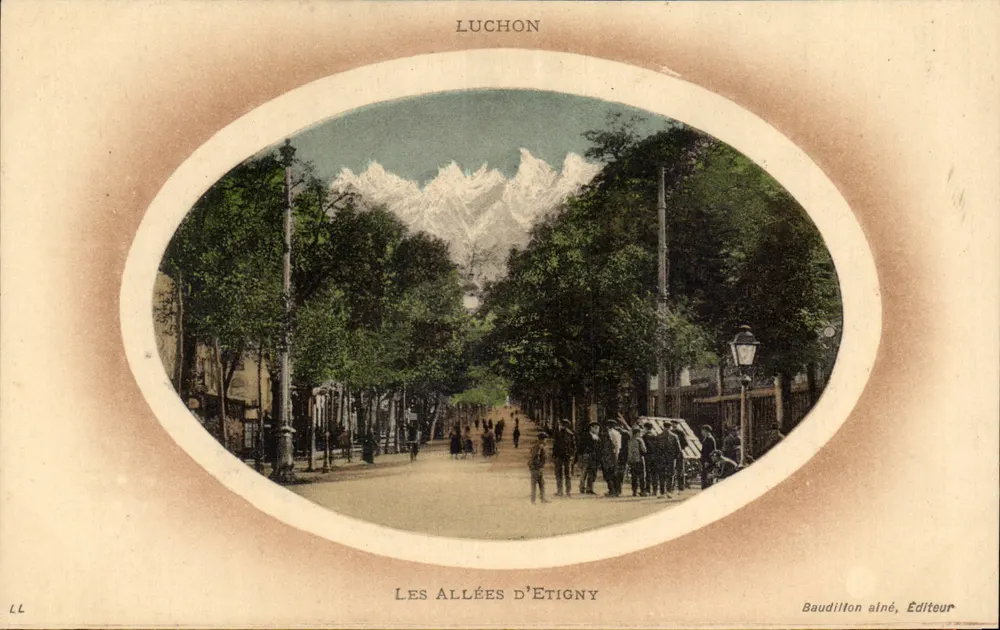 Luchon — As Avenidas de Etigny — Baudillon alinhado, Editor - Frente