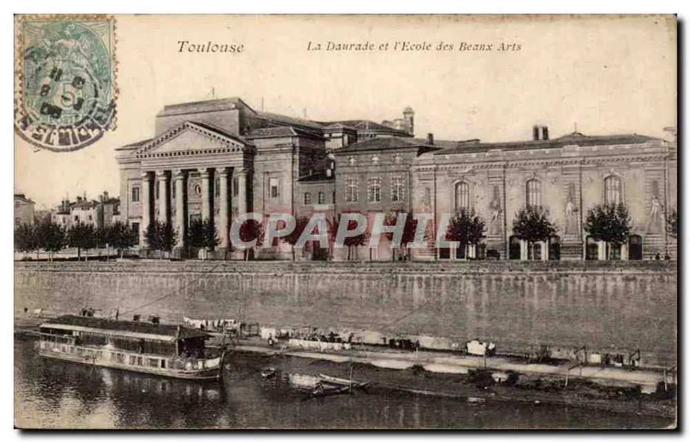 Toulouse — La Daurade und die Akademie der Bildenden Künste — unbekannter Verlag, Seriennummer nicht sichtbar - Vorderseite