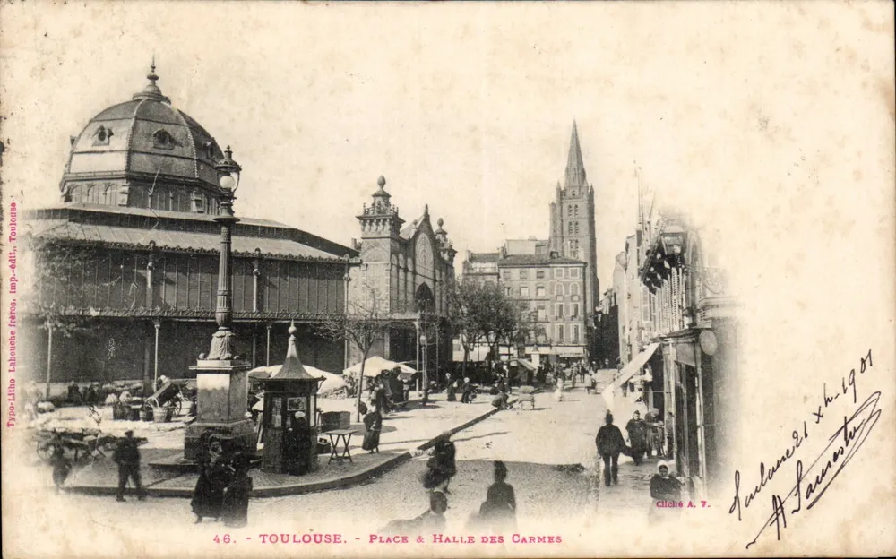 Toulouse - Platz und Halle der Carmes — Tyro-Libo Labouche, Verlag Toulouse, Nr. 46 - Vorderseite