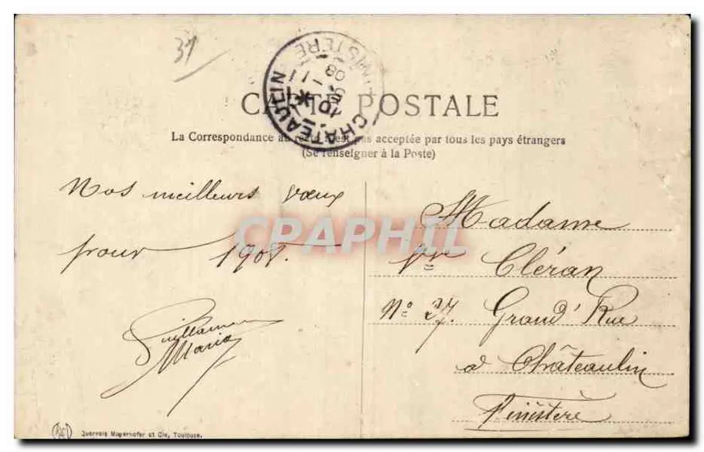Toulouse - A Feira dos Carmes — editor J. Magener et Cie - Verso