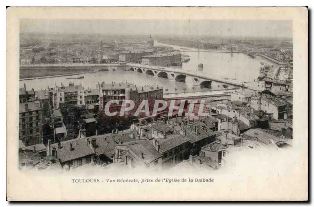 Toulouse - Allgemeiner Blick, aufgenommen von der Kirche Dalbade - Vorderseite