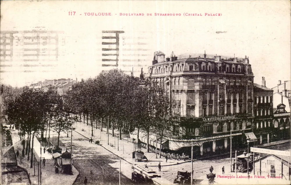 Toulouse - Boulevard de Strasbourg (Cristal Palace) — Fototipia Labouche Frères, Toulouse, n°117 - Frente