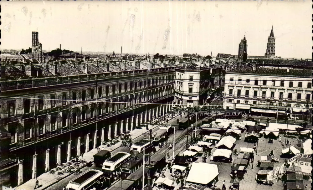 Toulouse — Arcadas do Capitole e Sinagogas de Sernin, do Taur — Edição Labouche (França) - Frente