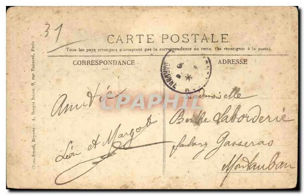 Toulouse — Façade du Capitole — Au Rêve du Collectionneur - Verso