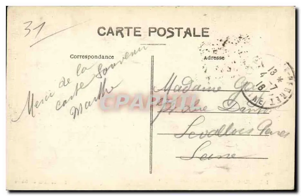 Toulouse — Allées Alphonse-Peyrat — Edição Clémence-Isaure, n°117 - Verso