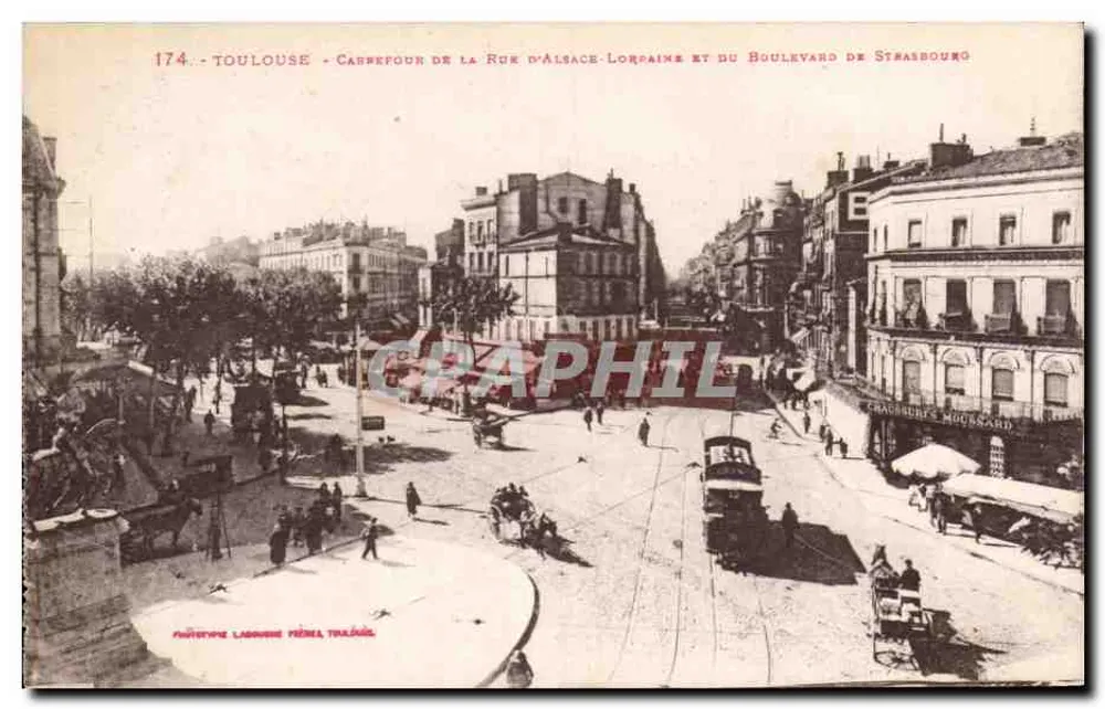 Toulouse - Kreuzung der Rue d'Alsace-Lorraine und des Boulevard de Strasbourg - Vorderseite