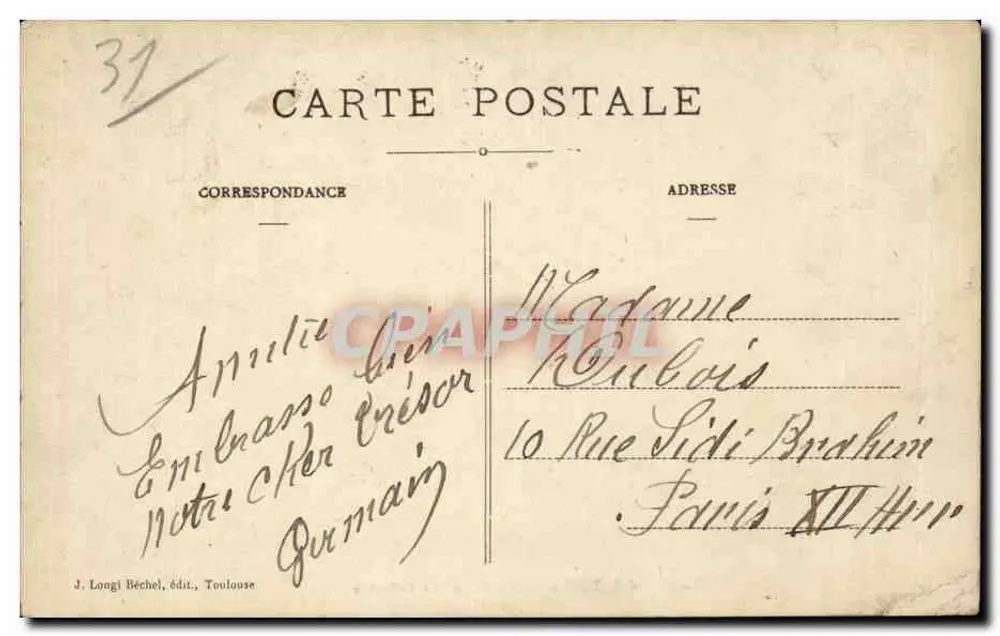 Toulouse — Cruzeiro Lafayette — Glacier A - Verso