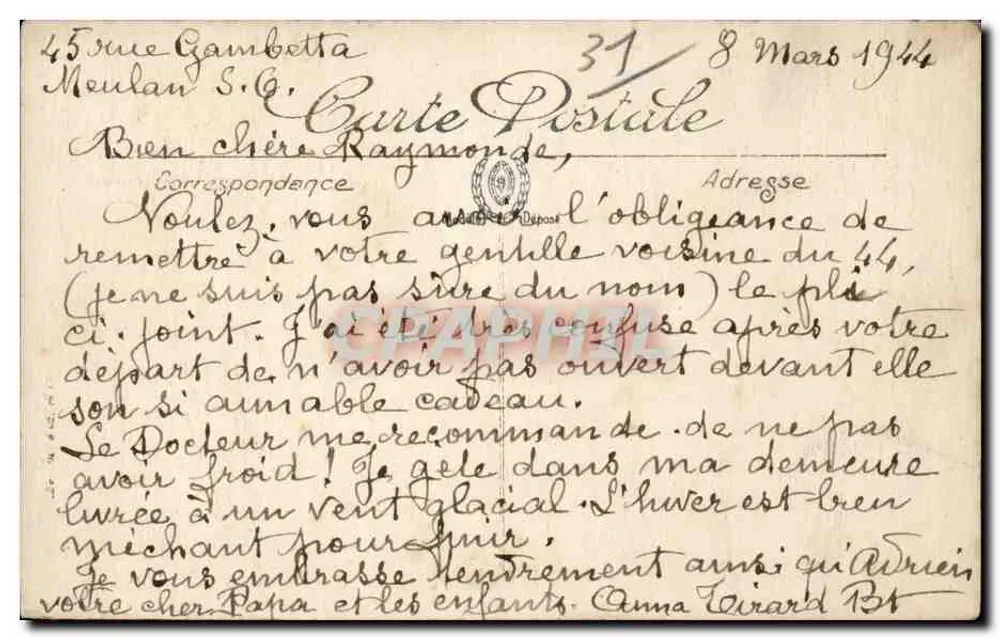 Toulouse — Die Kirche Notre-Dame de la Dalbade und der Quai de Tounss — Ansicht von der Prairie des Filtres — LL. — Nr. 81 - Rückseite