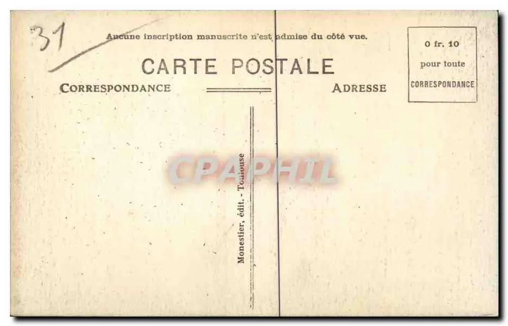 Toulouse - Jean-Jaurès Avenue — Ansicht der Straße mit Garten und Gebäuden — Verlag L. M. - Rückseite