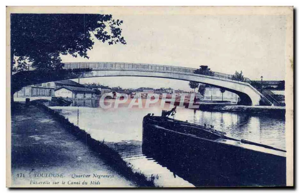 Toulouse. Brücke über den Canal du Midi - Viertel Negrenays — Verlag G. Araud, Nantes - Vorderseite