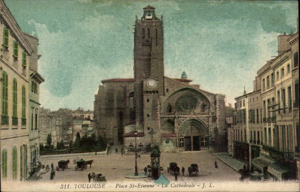 Toulouse — Place Saint-Étienne — Die Kathedrale — J. L. - Vorderseite