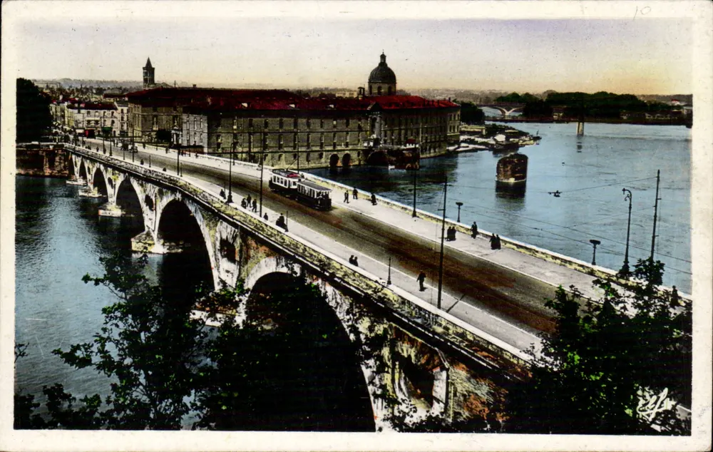 Toulouse — Aufnahme von oben vom Pont Neuf und dem Hôtel-Dieu — Éditions Laroque & Cie - Vorderseite