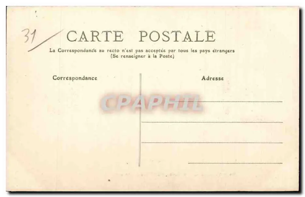 Toulouse - O Museu, Rua Alsace-Lorraine — editor MTCL, n°24 - Verso