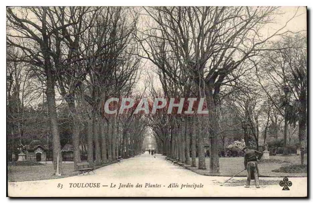 Toulouse — Le Jardin des Plantes — Allée principale - Vorderseite