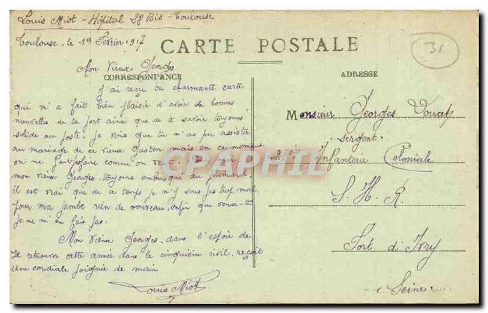 Toulouse — Vista Geral - St-Pierre — J. Longi, Toulouse - Verso
