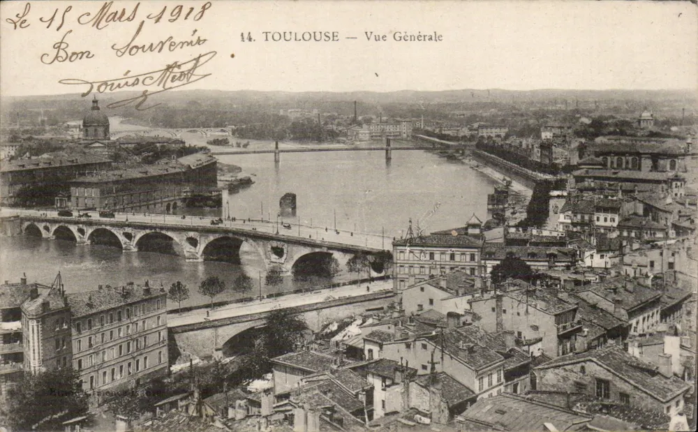 Toulouse — Vista Geral — Editor E. F. Jourdan, n°14 - Frente