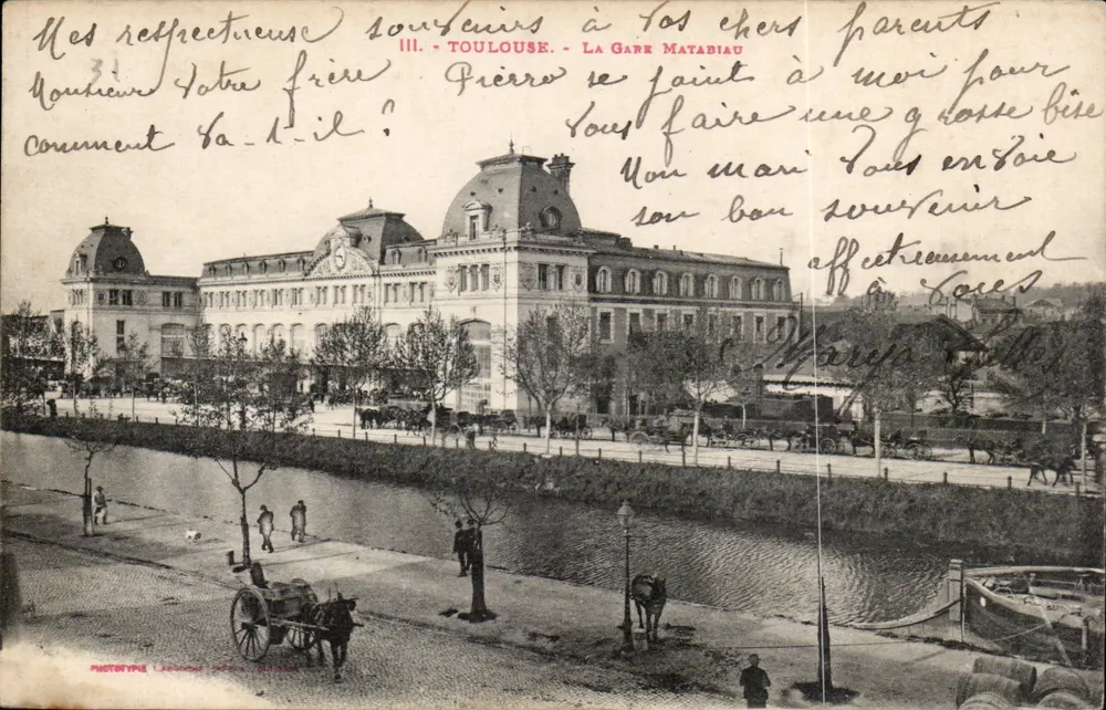 Toulouse — A Estação Matabiau — Fototipo Lachaud & Cie - Frente